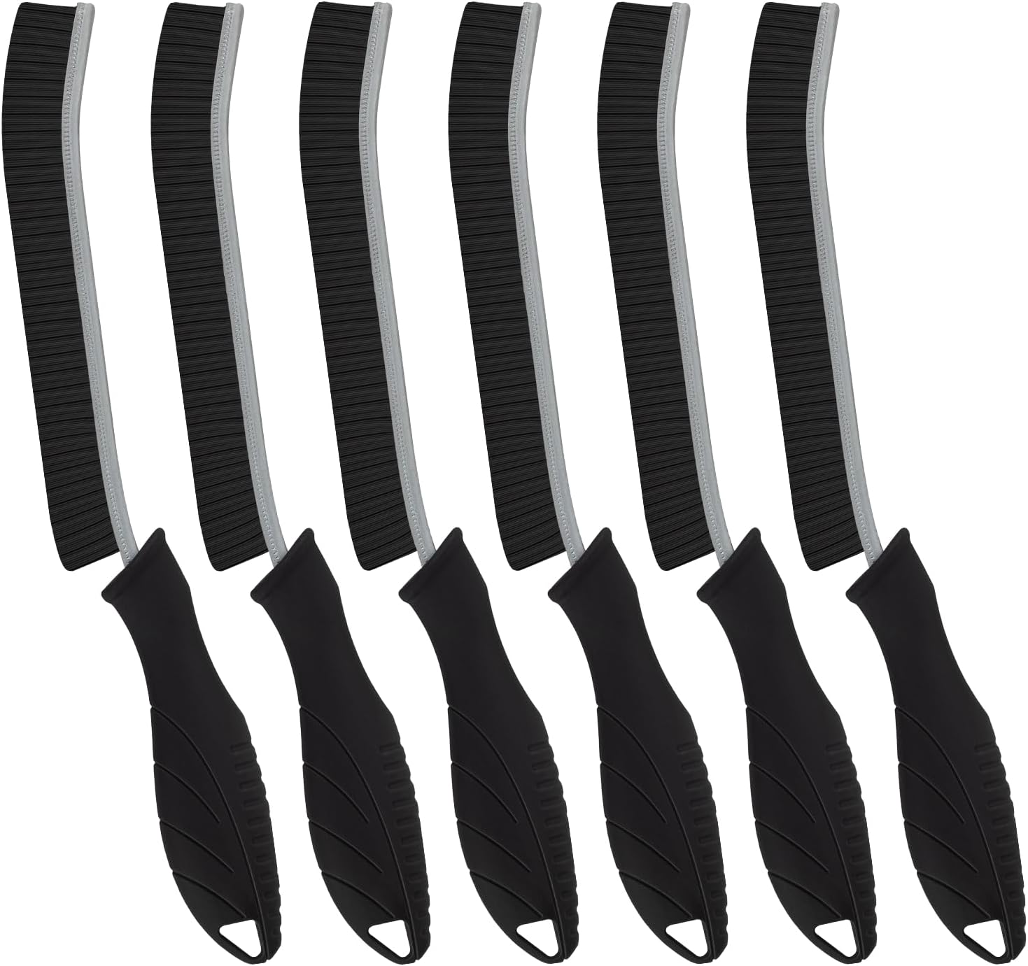 Hard Bristle Crevice Cleaning Brush - Home Cleaning Tools, Multi-Purpose Crevice Supplies for Kitchen, Bathroom, Toilet, Window, Vehicle, Faucets, Grout, Home (3, Black) - view 6