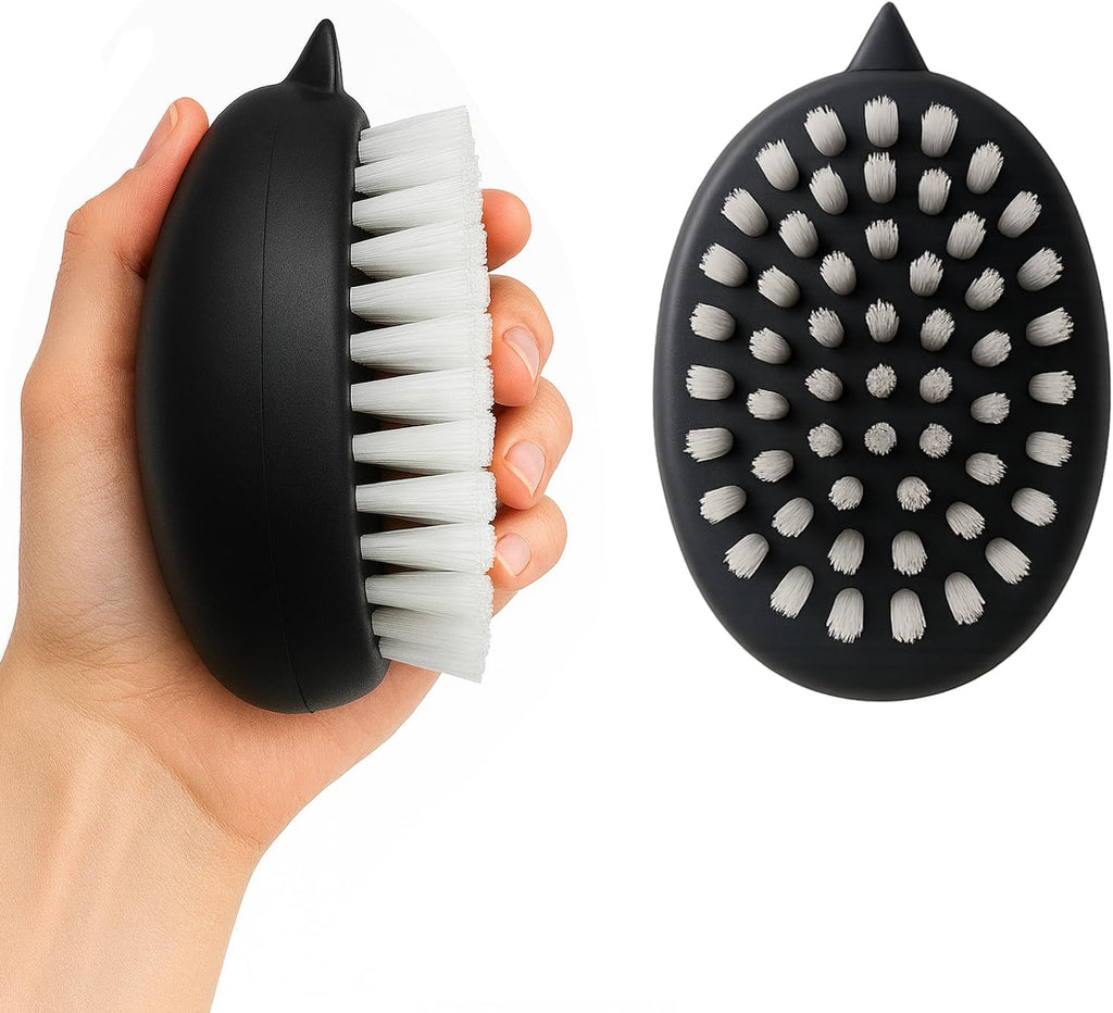 2-Pack Vegetable Brush, Dual Bristles for Daily Produce, Yellow | Dual bristles for daily produce, potatoes, carrots, fruits, greens
