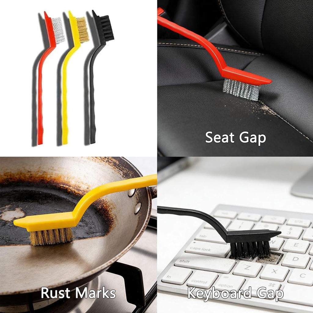 Crevice Cleaning Brush 12-Pack - Heavy Duty Hard Bristle Gap Brush for Deep Cleaning - Ultra-Thin Window Track Cleaning Tool for Shower Grout, Sliding Doors, Baseboards & Auto Detailing - view 6