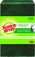 Heavy duty scouring pad, dish scrubber for kitchen + outdoor, 8 scrub pads for uncoated pots and pans, cast iron cooktops, grill grates, oven racks, & BBQ, durable, long-lasting