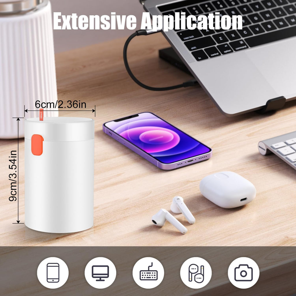 20 in 1 Multifunctional Cleaner Kit for Electronic Devices (White) | Keyboard Cleaning Brush, Headphones Cleaner Kit for AirPods, Multi-Tool for Cleaning Laptop, Earbuds, Camera, Cellphones - view 6