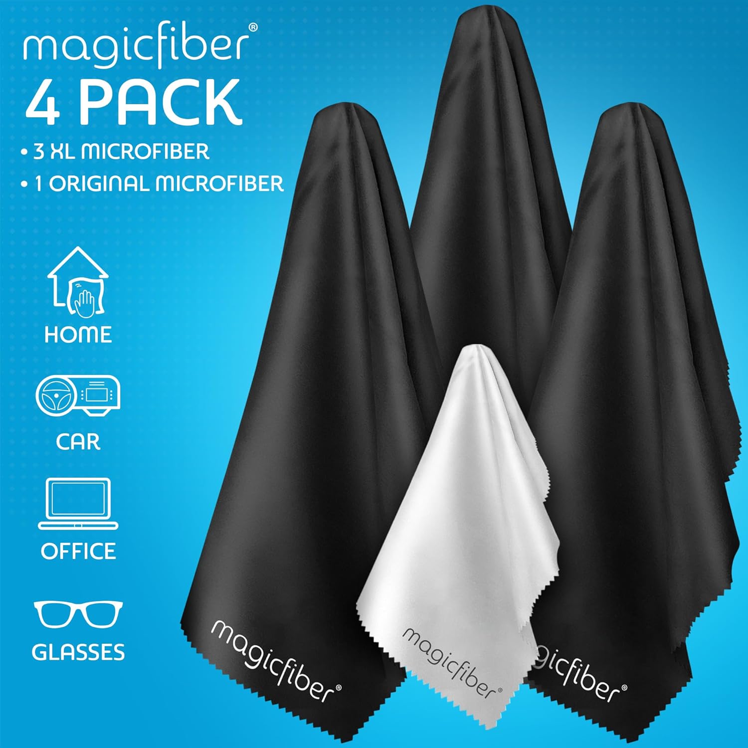 Extra Large Microfiber Cleaning Cloth for TV Screens & Monitors | Great for OLED, Computers, Laptops, Cars & Electronics, Eyeglass & Glasses Cleaner - view 6