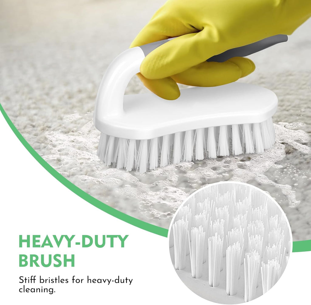 Scrub Brush, Heavy-Duty Scrub Brushes for Cleaning with Stiff Bristles Cleaning Brush for Shower, Bathroom, Carpet, Kitchen and Bathtub Scrubber - 2 Pack | Durable Bristles Ergonomic Non-Slip Tpr Grip. U-Style Hanging Loop for Storage. Use for Shower, Tub - view 6
