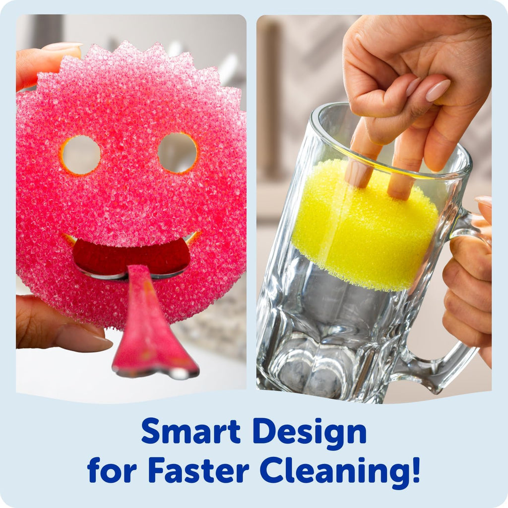 Original (4) + Scrub Mommy Kitchen Sponges (4) - Scratch-Free Dish Scrubber - Multipurpose Kitchen Cleaning Sponges - BPA Free Polymer Foam - Stain & Odor Resistant (8 Pack) - view 5