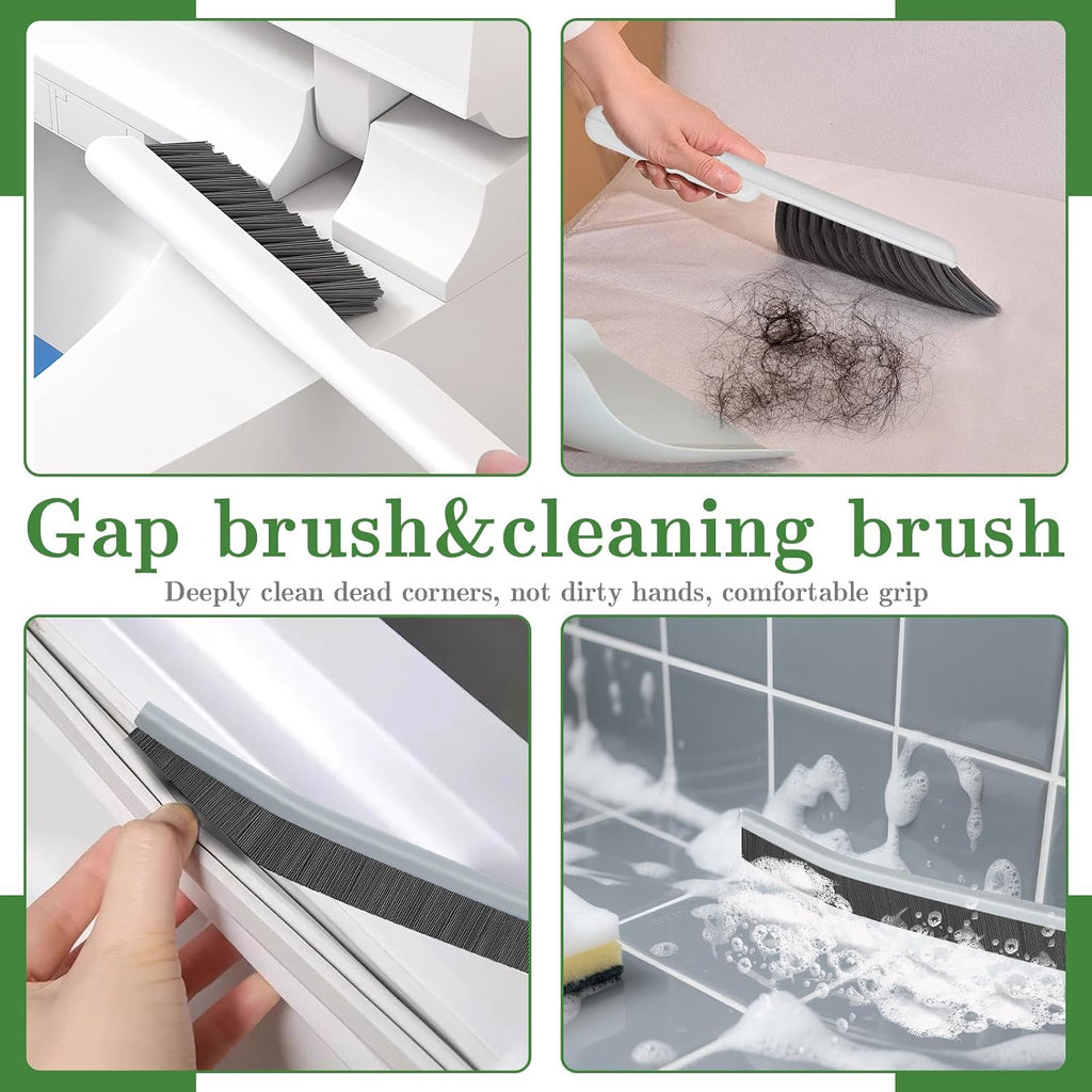 Crevice Cleaning Brush, Multifunctional Grout Brush and Straw Brush, 15 Pcs | Hard Bristle Scrub Brushes Tools; Non-Slip Handle; Hanging Hole; Multi-use for Cleaning Bathroom, Kitchen and Corners - view 3