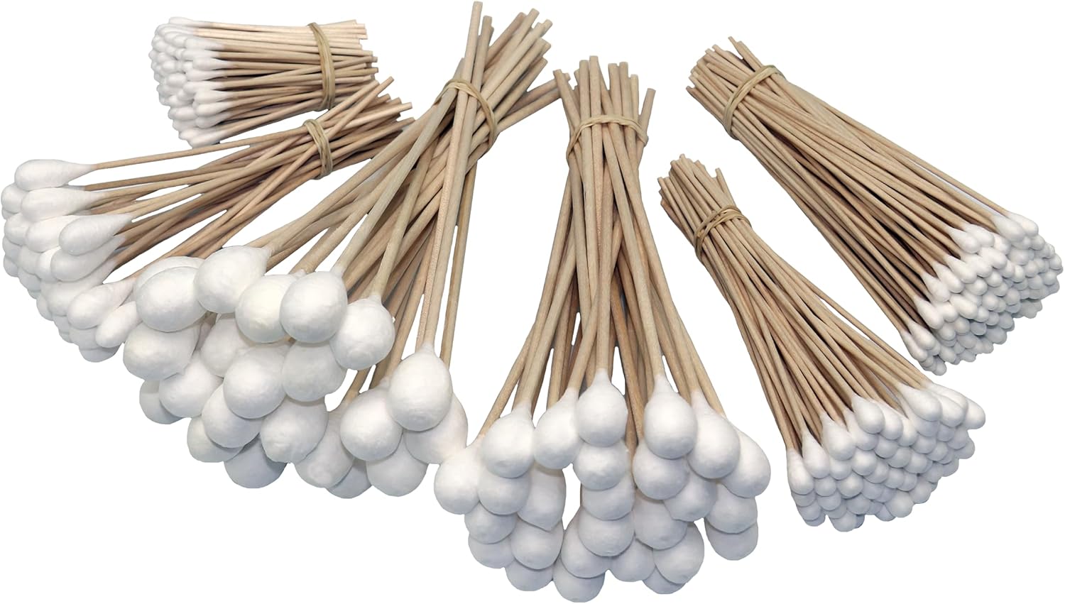 325 pc cotton swab assortment - auto detailing, electronics, lubricant application, cleaning firearms, pets - super absorbent - low lint - wood handles - home, garage, workshop, office