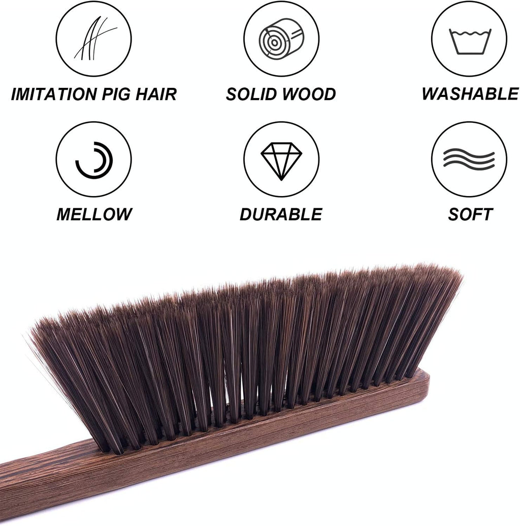 Hand Broom Cleaning Brushes-Soft Bristles Dusting Brush for Cleaning Car/Bed/Couch/Draft/Garden/Furniture/Clothes,Wooden Handle - view 6