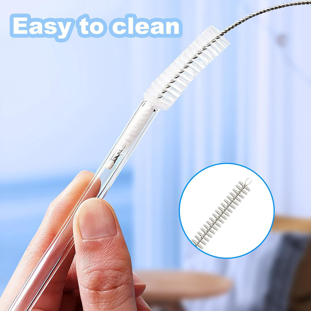 6 Pack straw cleaner brush, reusable extra long straw cleaner for 40/30/20 oz mug, 10mm wide drinking straws cleaning brush for sippy cup, water bottle and tubes - view 5