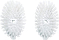 Soap dispensing dish brush refills, 2 pack, white, nylon bristles