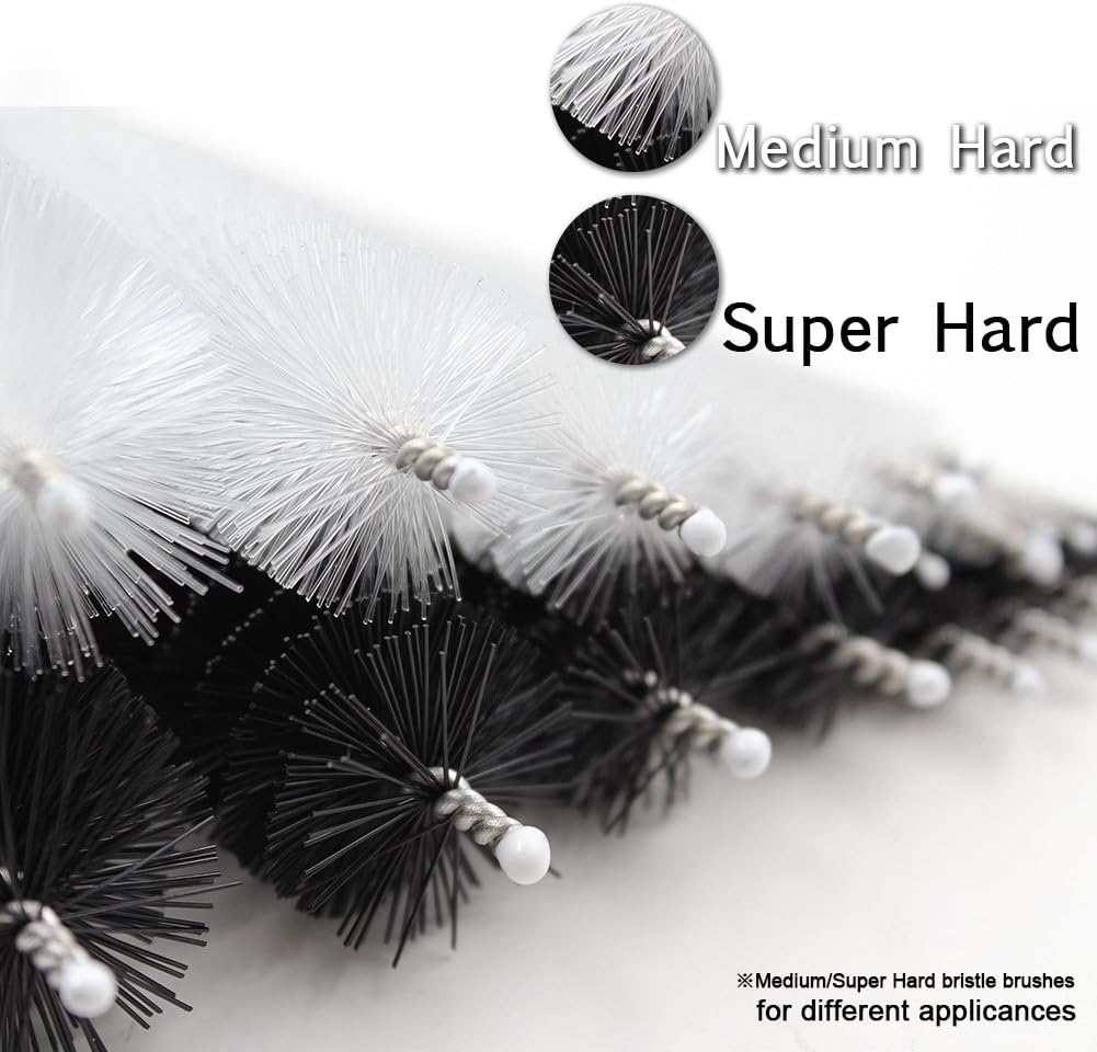 Straw Cleaning Brushes Set, of Super Hard & Medium Hard, 8 Inch | 8 Inch Nylon Tube Brushes, Different Sizes Clean Brush for Bottle, Pipe, Keyboard - view 3