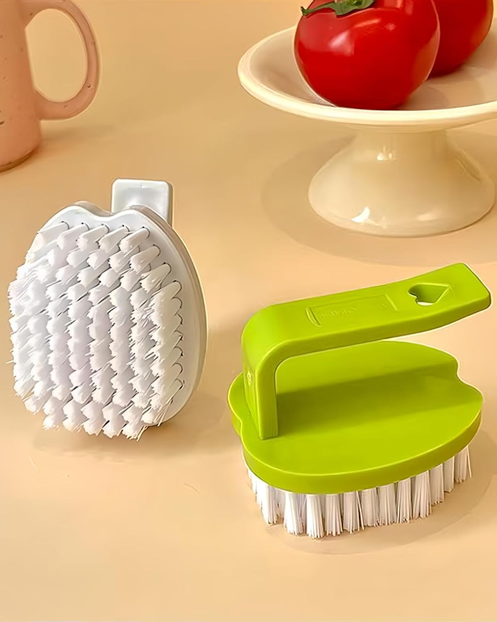 Vegetable Scrubber Brush -2 Pack Fruit and Vegetable Brushes Stiff Bristles | Vegetable Brush Scrubber for Food,Veggie Wash Brush,Vegetable Cleaner Brush for Fruits,Potatoes,Carrots & Firm Produce - view 4