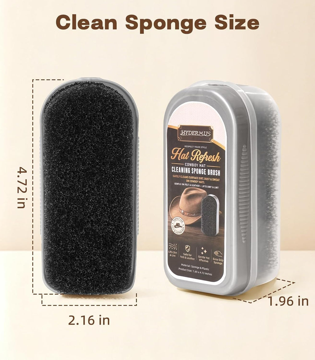Cowboy Hat Brush Kit with Sponge Cleaning for Felt, Clothes, Shoes, 2 Pack | 100% horsehair, Lint brush Removes Dust, Pet Hair for Suede, Hats, Wool Coats, Suits, Furniture with Wood Handle Storage Bag - view 5