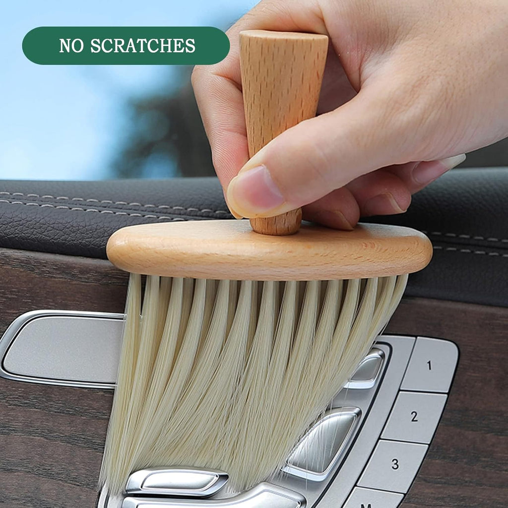 High Density Ultra Soft Detail Brush Kit - Automotive Interior Cleaning Tool with Soft Hair, Wooden Handle, Deep Cleaning for Keyboards, Laptop, Sofa and Dusting (B-1PC) - view 4