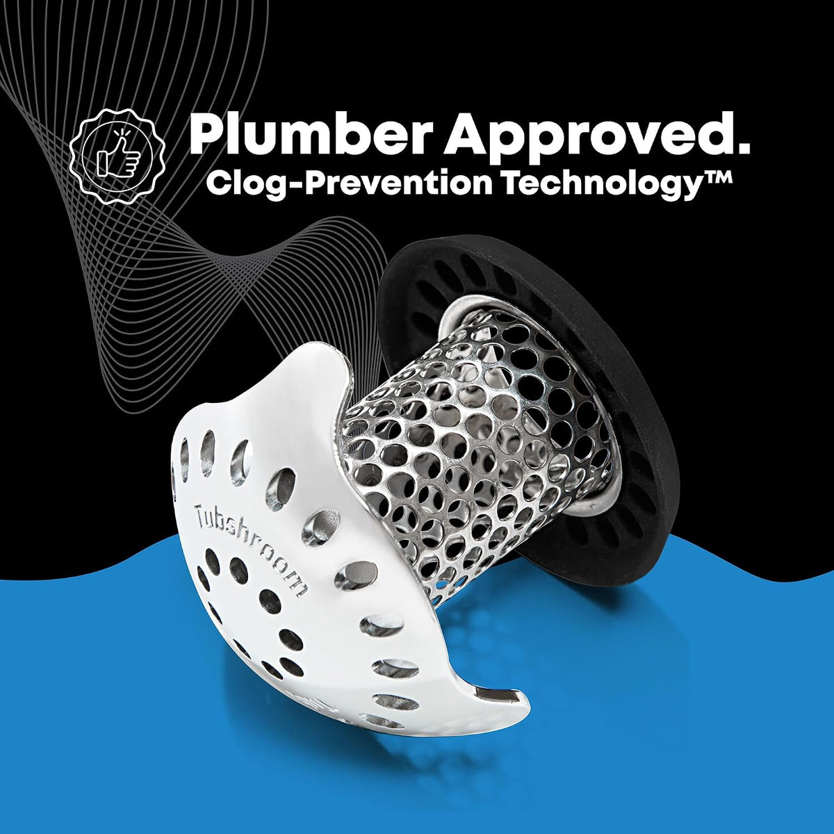 Ultra revolutionary bath tub drain protector hair catcher/strainer/snare, stainless steel, stainless combo - view 3