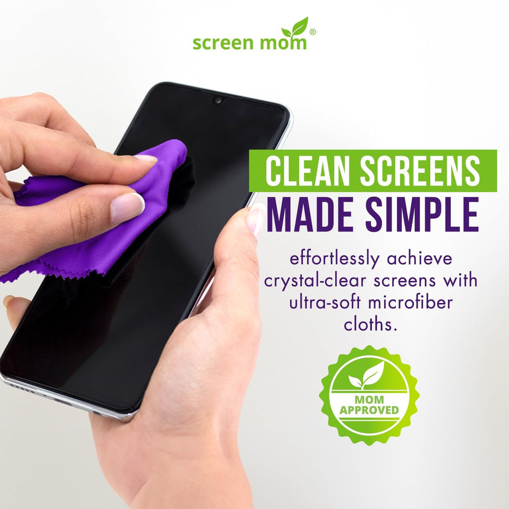 Screen Cleaner 6-Pack Microfiber Cloths for TV, Car, Laptop & Computer | Scratch-Free Care, TVs, Monitors, Lenses, Washable Fabric, Streak-Free Results, Multipurpose Use, Cleaning Kit - view 3