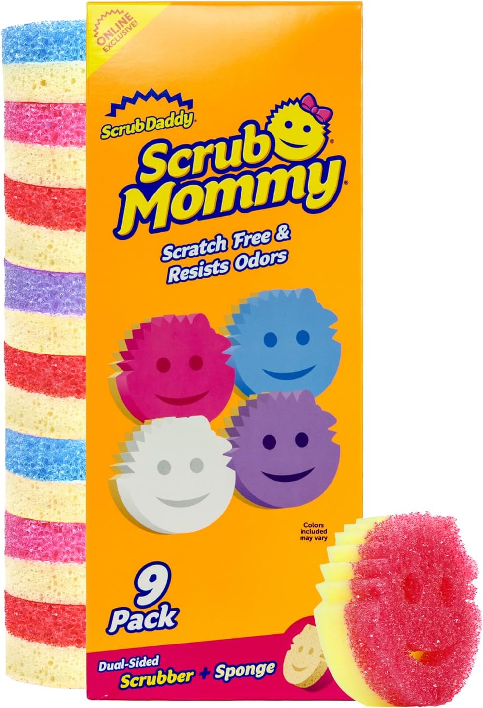 Scrub Mommy Kitchen Sponges - Dual-Sided Dish Sponges for Scrubbing - Non-Scratch Cleaning Sponges for Washing Dishes, Bathroom & Multi-Surface Cleaning - Online Exclusive (3 Count) - view 6