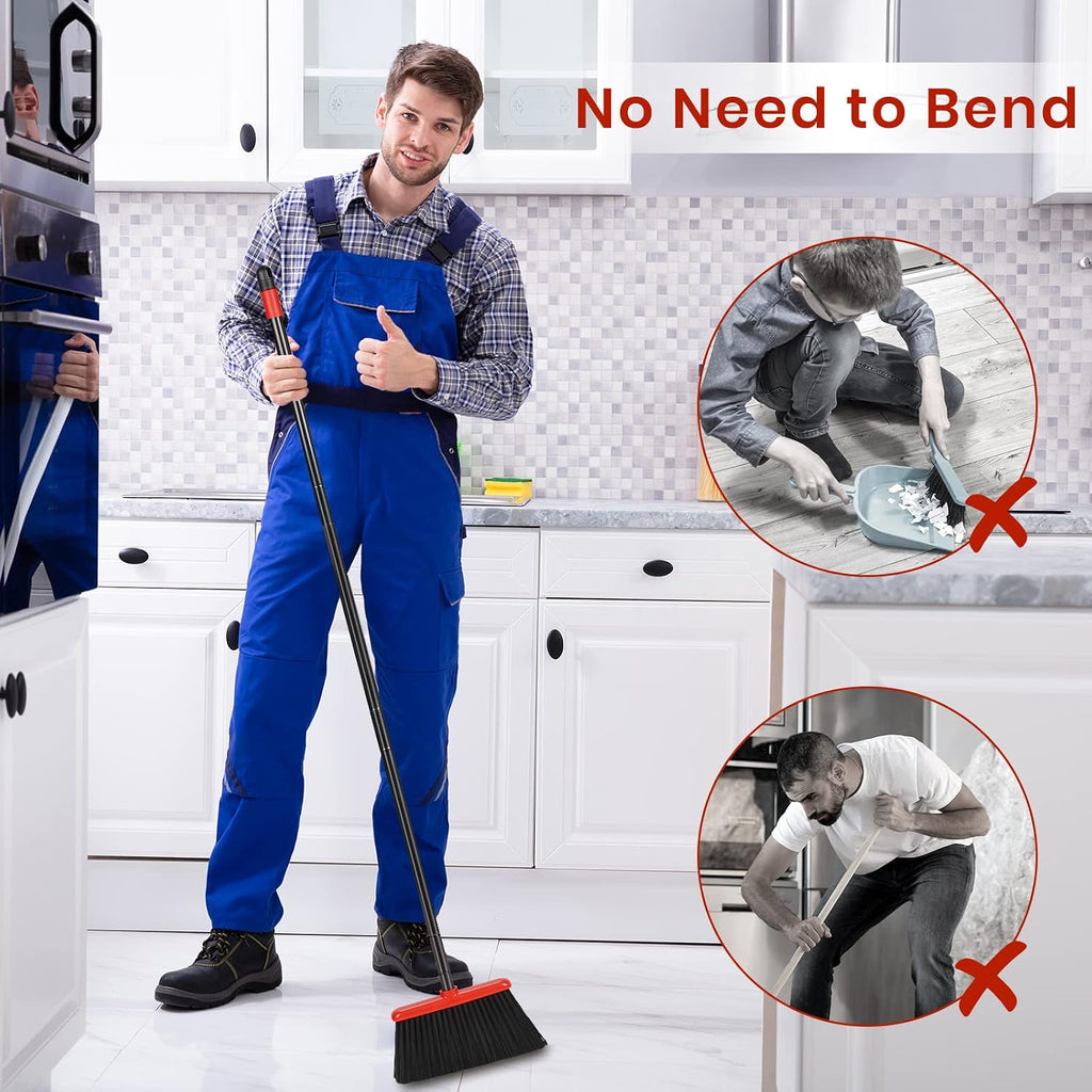 Broom and Dustpan Set, 52 inch Broom and Dust Pan Combo for Home - view 3