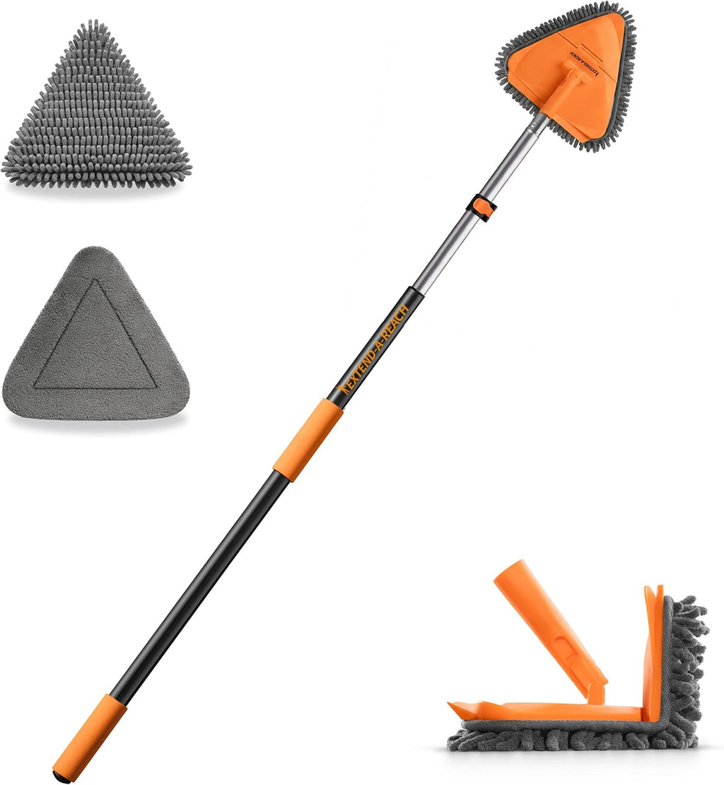 4-12 ft Wall Cleaner Tool with Extension Pole for Baseboards and Walls | 3-in-1 Wall Washer Mop for Painted Walls, Windows and High Ceilings // Long Handle Cleaning Mop with 4 Replacement Pads - view 8