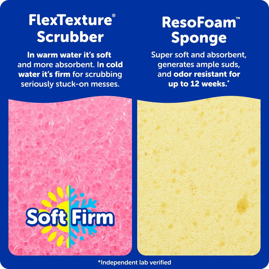 Original (4) + Scrub Mommy Kitchen Sponges (4) - Scratch-Free Dish Scrubber - Multipurpose Kitchen Cleaning Sponges - BPA Free Polymer Foam - Stain & Odor Resistant (8 Pack) - view 4