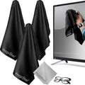 Extra Large Microfiber Cleaning Cloth for TV Screens & Monitors | Great for OLED, Computers, Laptops, Cars & Electronics, Eyeglass & Glasses Cleaner