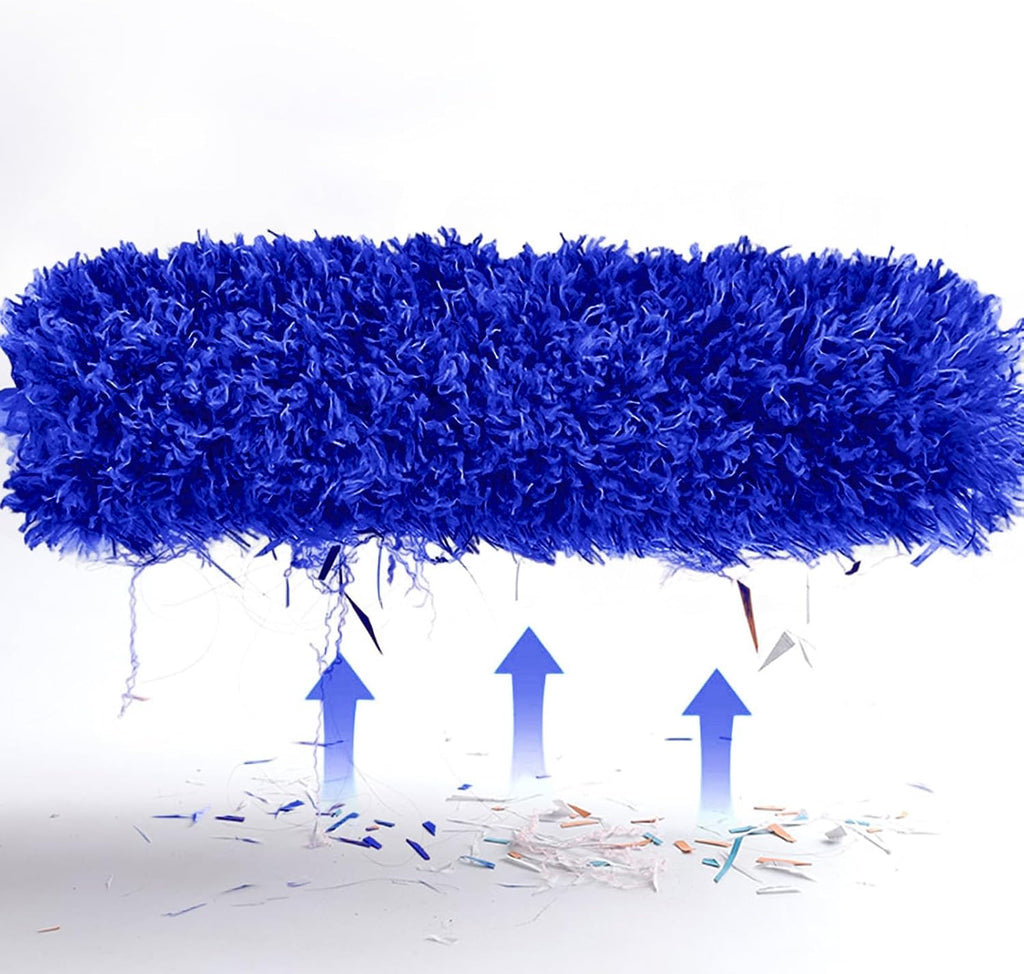 Extra-Long Dusters with Extension Pole 100-inch for Cleaning,Blue | Bendable Microfiber Head,Washable, Ceiling Fan Cleaner Duster, for Corner, High Ceilings and Furniture - view 6