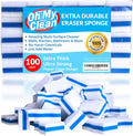 (100 Pack) Extra Durable Eraser Sponge – Extra Thick, Long Lasting Magic Melamine Cleaning Sponges in Bulk – Foam Pads for Walls, Kitchen, Bathroom, Floor & Baseboard Cleaner