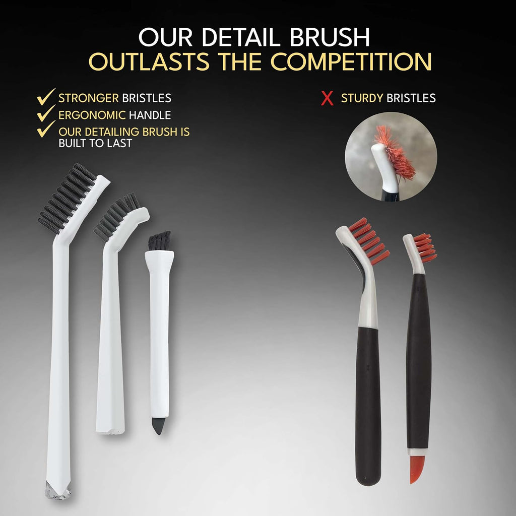 Grout cleaning brushes set (3 pcs) deep cleaner multi-purpose stiff bristle brush, cleaning toothbrush for cleaning corners, spaces, tile, shower, window & door track, floor, juicers and tight spaces - view 7