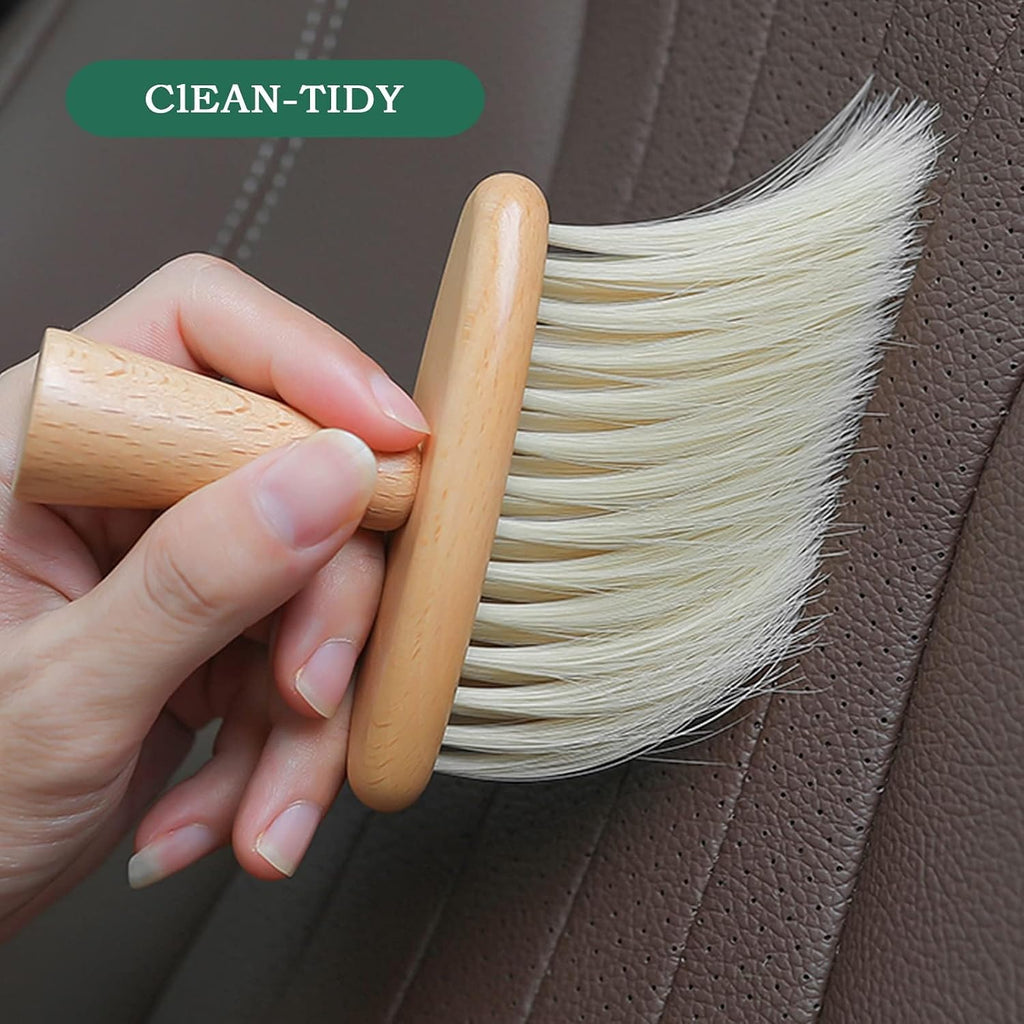 High Density Ultra Soft Detail Brush Kit - Automotive Interior Cleaning Tool with Soft Hair, Wooden Handle, Deep Cleaning for Keyboards, Laptop, Sofa and Dusting (B-1PC) - view 6