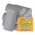 Damp Duster Dusting Sponges (8 Count) - Dust Remover for Household Cleaning - Duster for Vents, Railings & Blinds - Reusable Baseboard Cleaner