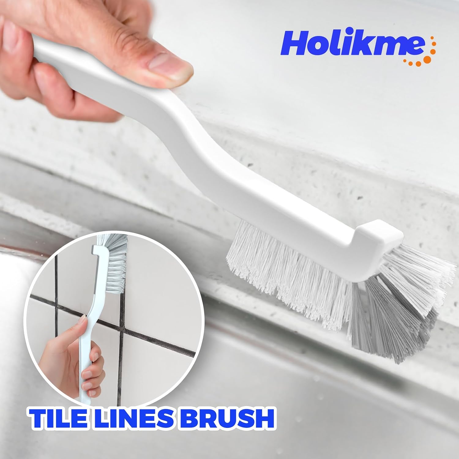 Dish Brush Cleaning Brush Set for Cleaning Groove Gap,White | Dish Brush Set Cleaning Brush Set, Scouring Pad for Cleaning, Groove Gap Brushes for Pot, Pan, Abrasive Wheel Brushes - view 3