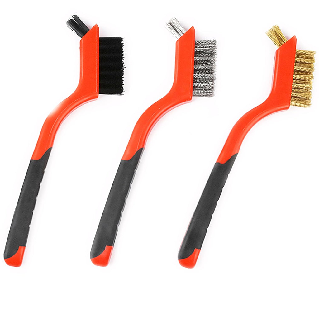 3pcs Nylon Cleaning Brushes Small Wire Brush Set for Cleaning Rust Removal in Holes - view 4