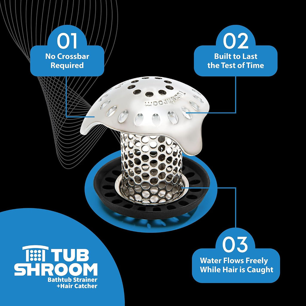 Ultra revolutionary bath tub drain protector hair catcher/strainer/snare stainless steel, single pack - view 8