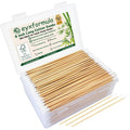 Long cotton swabs, 6 inch FSC certified bamboo sticks, 400 pcs | Sturdy, lint-free, non sterile cotton tipped applicators for dog ear cleaning, gun maintenance, electronics, case included