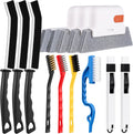 Window Sill Cleaner Tool - 14 Pcs Magic Door Window Track Cleaning Tool Kit | Sliding Door Track Cleaner Groove Crevice Cleaning Brush for Door/Sill/Corners/Sinks/Shutter/Tile/Blinds