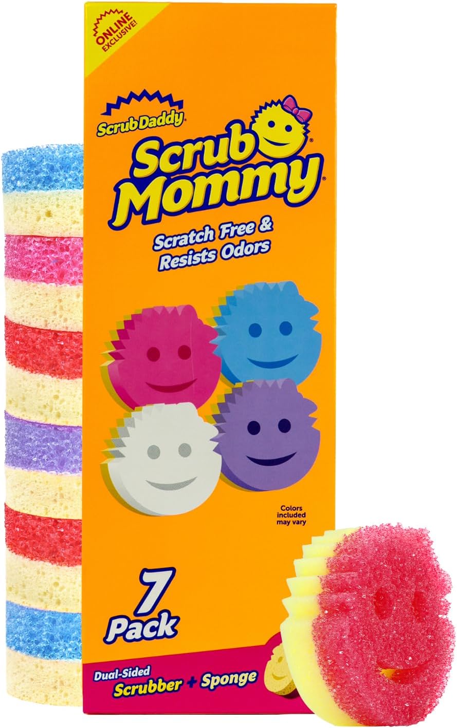 Scrub Mommy Kitchen Sponges - Dual-Sided Dish Sponges for Scrubbing - Non-Scratch Cleaning Sponges for Washing Dishes, Bathroom & Multi-Surface Cleaning - Online Exclusive (3 Count) - view 5