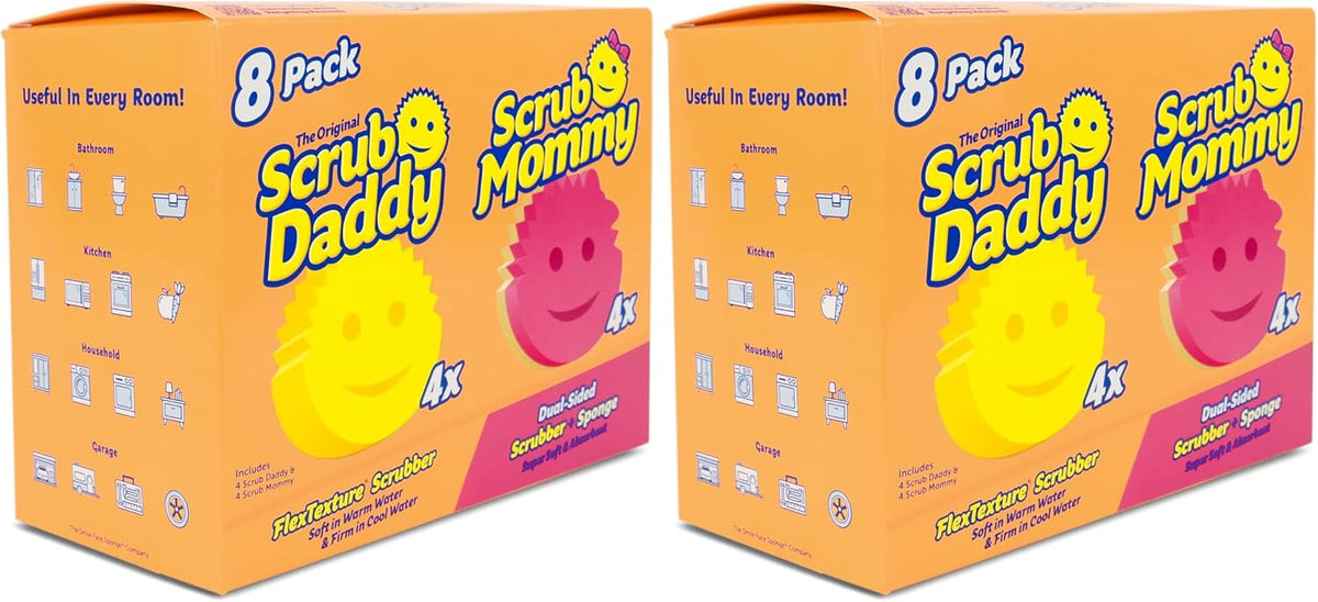 Original (4) + Scrub Mommy Kitchen Sponges (4) - Scratch-Free Dish Scrubber - Multipurpose Kitchen Cleaning Sponges - BPA Free Polymer Foam - Stain & Odor Resistant (8 Pack) - view 8