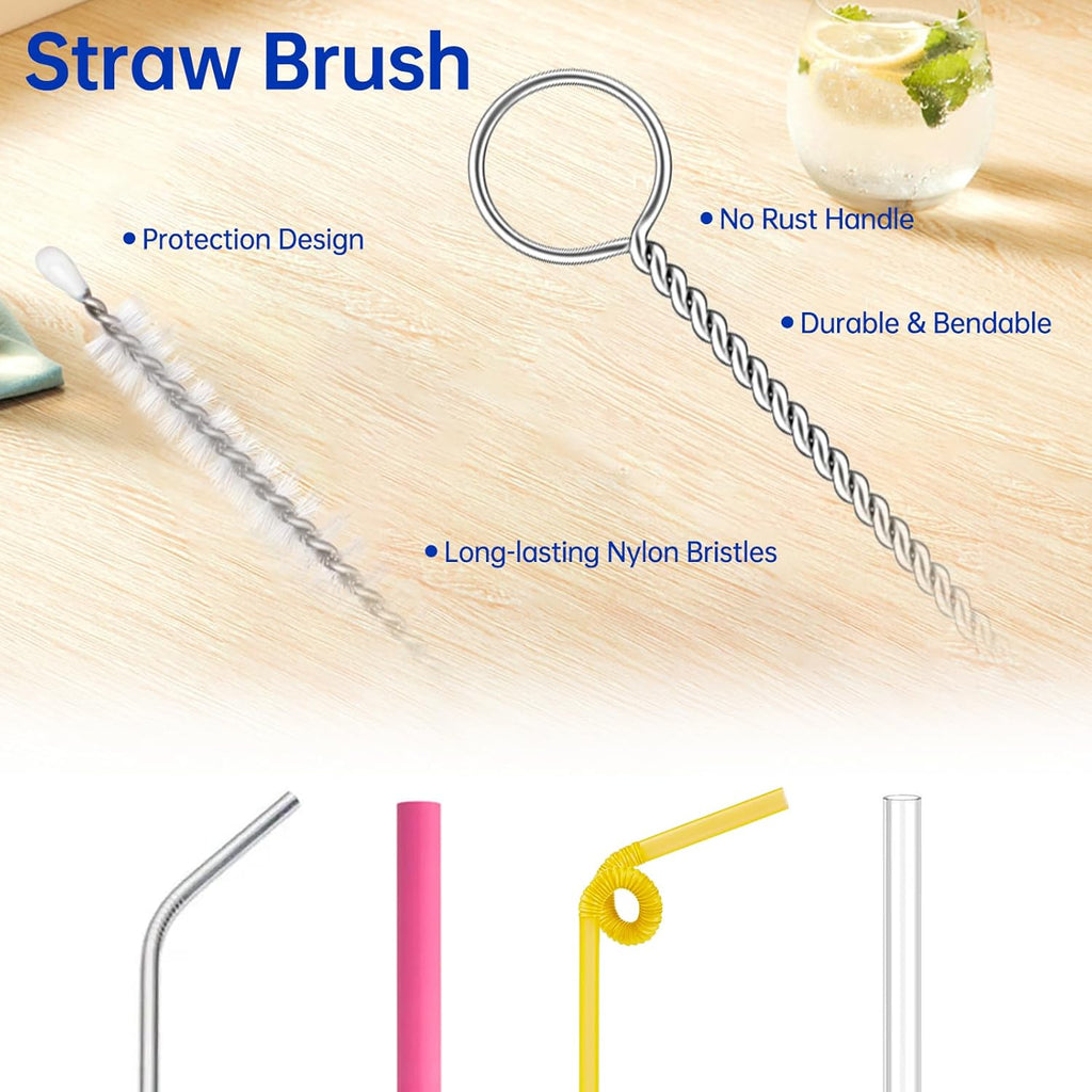 3 Pack Water Bottle Cleaner Brush Set - for Owala Cleaning Kit, Long Handle Silicone Bottle Brush Soft Touch No Scratch, Straw Cleaner Brush, 3 in 1 Multipurpose Cup Cleaner Kit for Owala Accessories - view 4