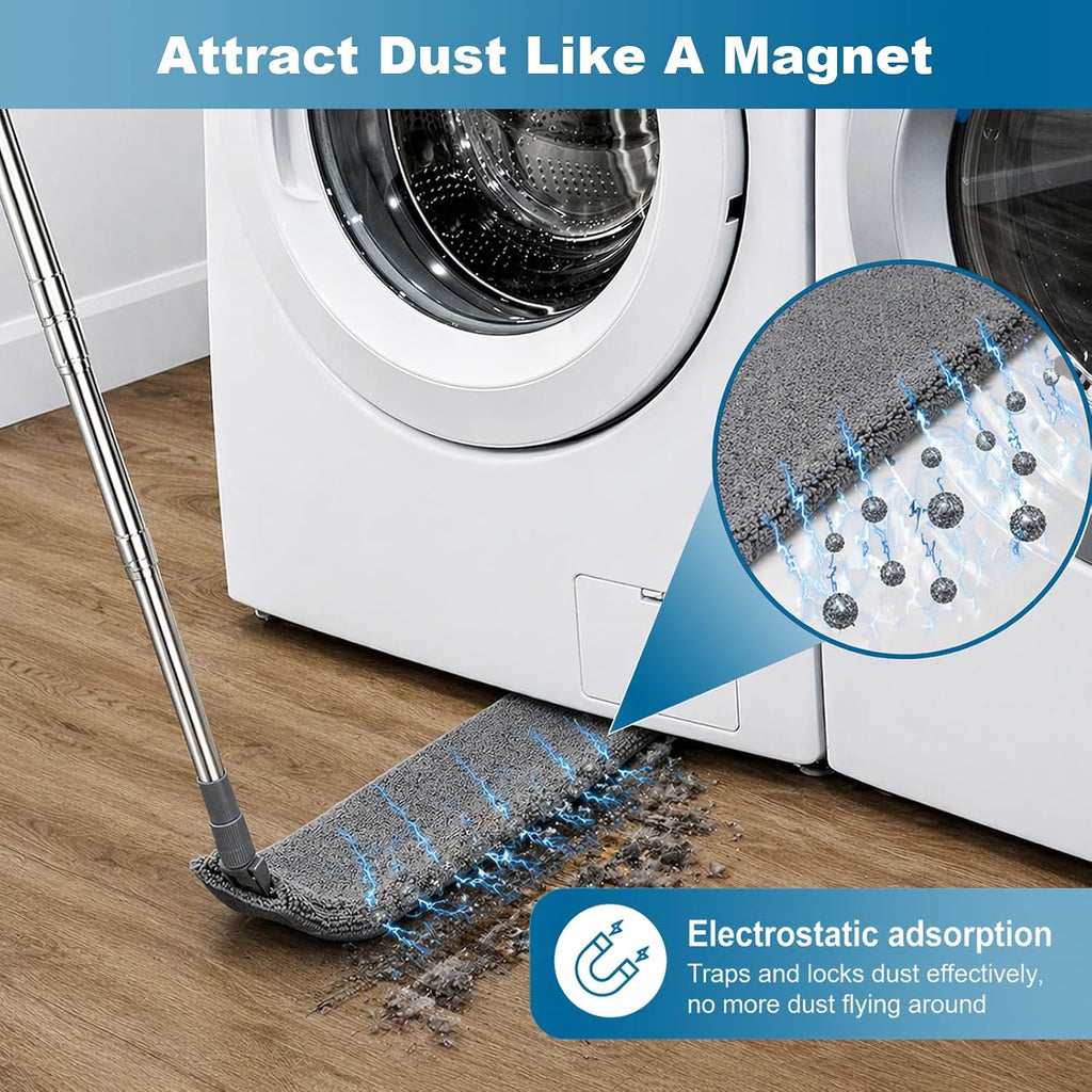 Microfiber feather duster, duster with extension pole 30-100 inches, ceiling fan cleaner duster retractable gap dust brush cleaner for cleaning cobweb, high ceiling, blinds - view 5