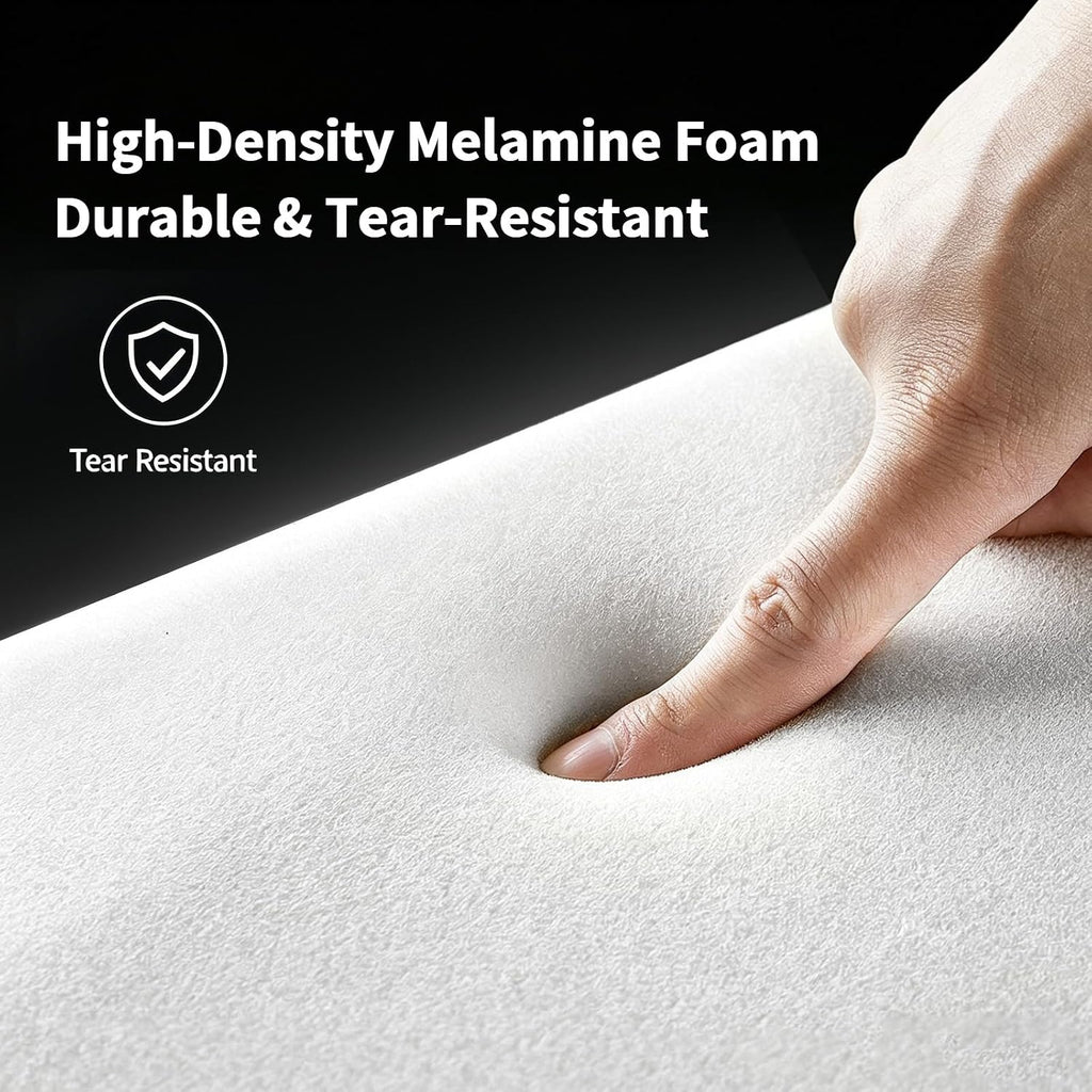 45+5 Bonus Extra Thick Melamine Foam Cleaning Pads | Durable, Heavy Duty Wall Cleaner & Shoe Scrubber, Bathroom, Kitchen, Baseboard, Non-Scratch, Just Add Water - view 5