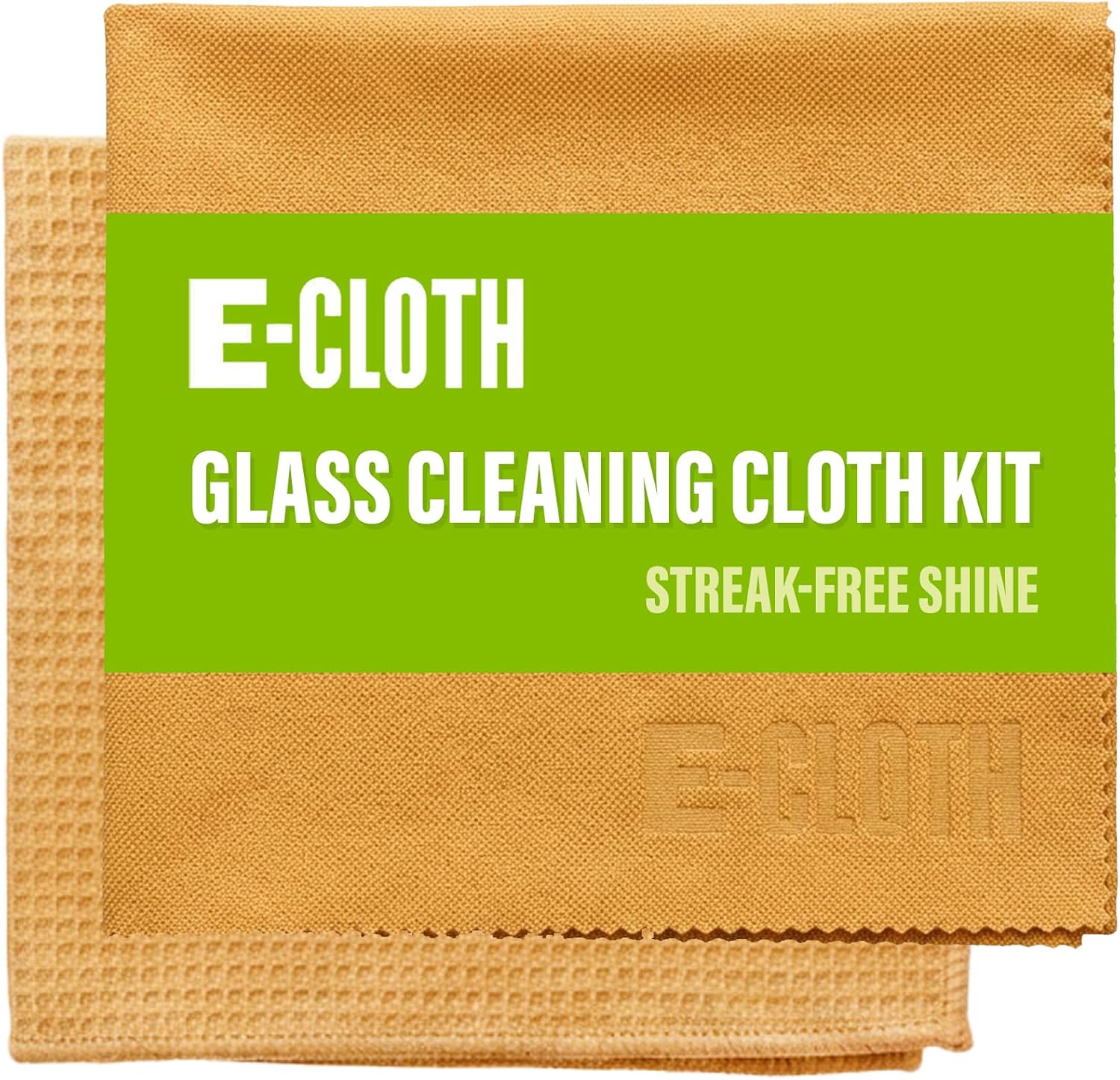 Microfiber Window Cleaning Cloth Kit - Glass Cleaning Cloth for Windows, Mirrors, Cars, Lenses, Eyeglasses, & More, Streak Free Clean, Machine Washable Reusable Towel - Tangerine Orange