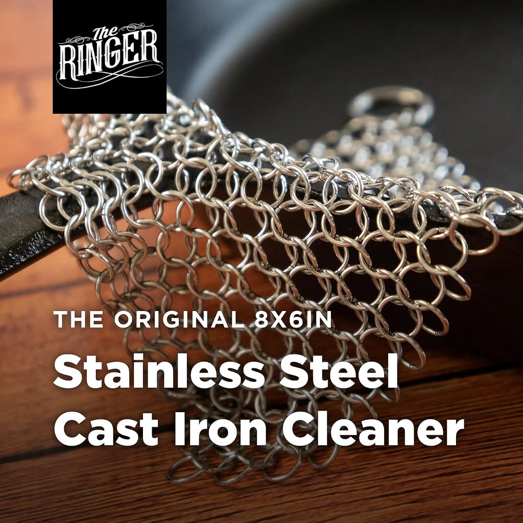 The ringer - the original stainless steel cast iron cleaner, patented XL 8x6 inch design - view 2