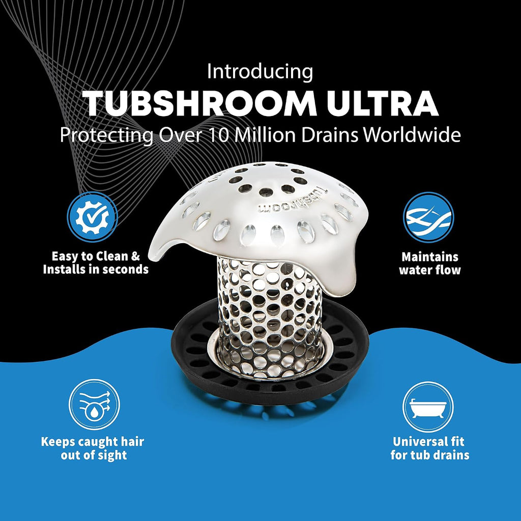 Ultra revolutionary bath tub drain protector hair catcher/strainer/snare stainless steel, single pack - view 4