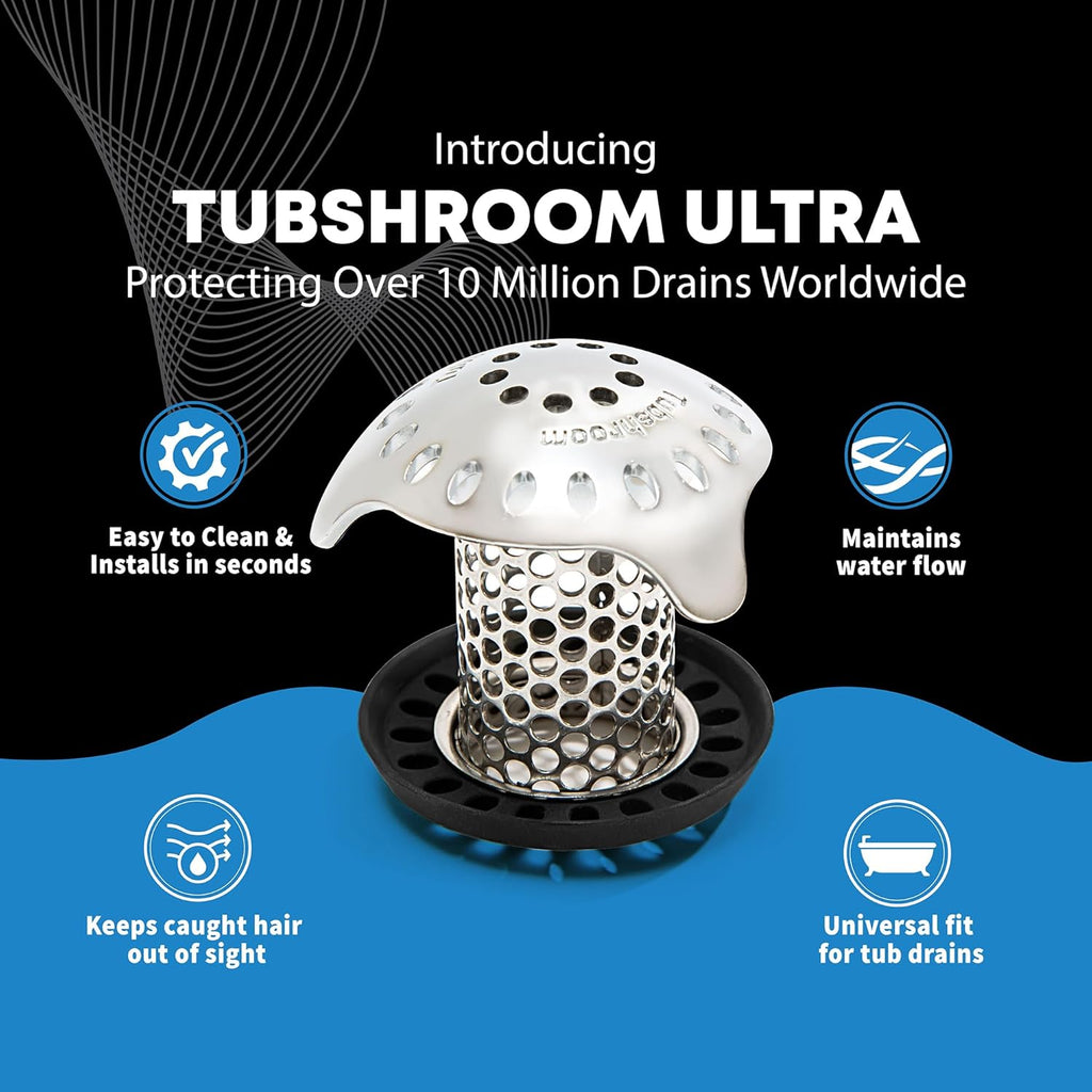 Ultra revolutionary bath tub drain protector hair catcher/strainer/snare, stainless steel, stainless combo - view 2
