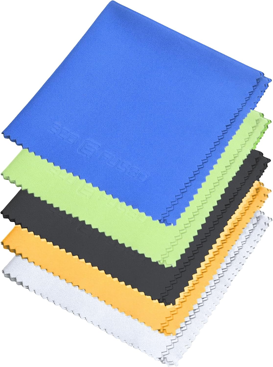 Large Microfiber Cleaning Cloths - 4 Pack - 18 x 18 inch - Perfect for Wide Screen TVs, Large Computer Monitors- Also for Cleaning Glasses, Camera Lenses, Laptops and LCD Screens- Blue/Black - view 3