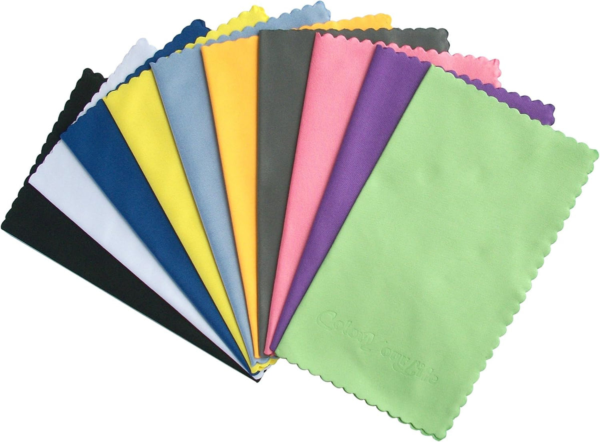 10-Pack Microfiber Cleaning Cloths for Smart phones, Laptops, Tablets, Lenses, LCD Monitor, TV, Camera, Glasses, Optics Etc