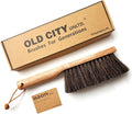 Dustpan bench woodworking brush, USA 13 inch horsehair brushes are used for counter, furniture, drafting, patio, fireplace cleaning, shop brush, leather tie, woodworking tool & accessories