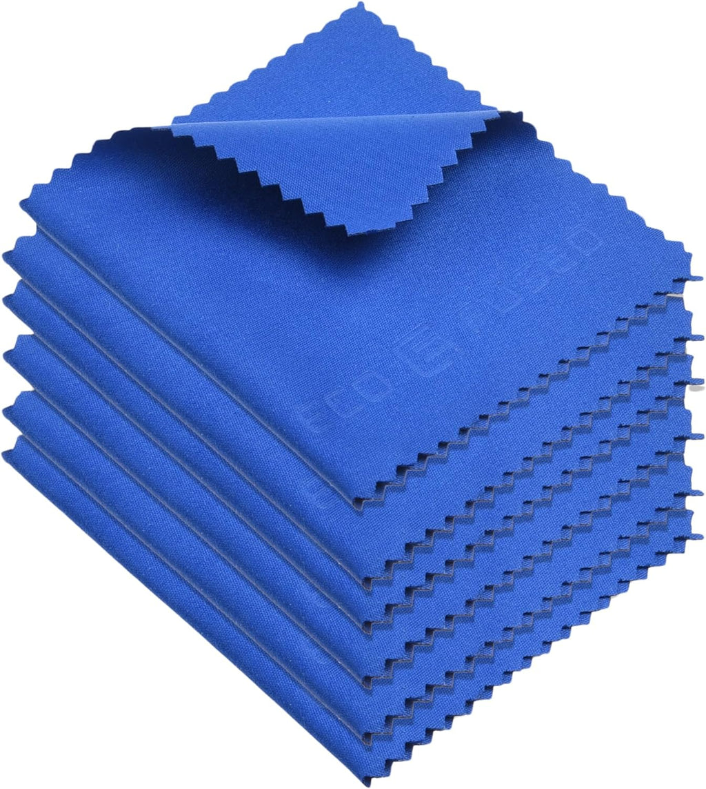 Large Microfiber Cleaning Cloths - 4 Pack - 18 x 18 inch - Perfect for Wide Screen TVs, Large Computer Monitors- Also for Cleaning Glasses, Camera Lenses, Laptops and LCD Screens- Blue/Black - view 5