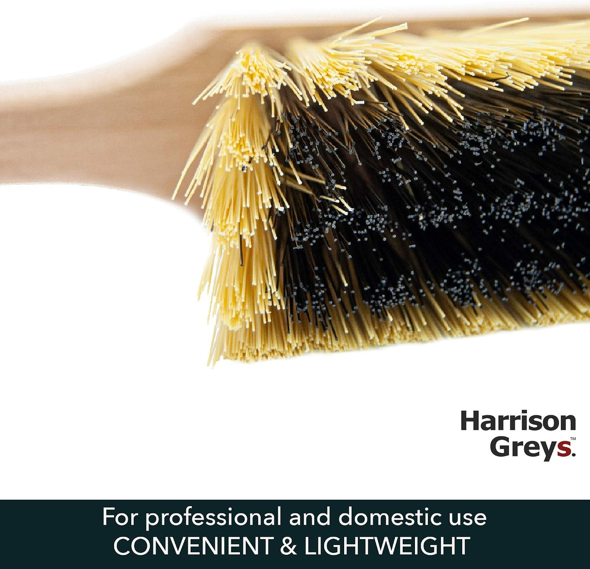 Cleaning Brush, 14.2'' Hand Broom with Medium-Soft Bristles, Wooden Handle, Multi-Purpose Dusting Brush for Home and Professional Use - view 4