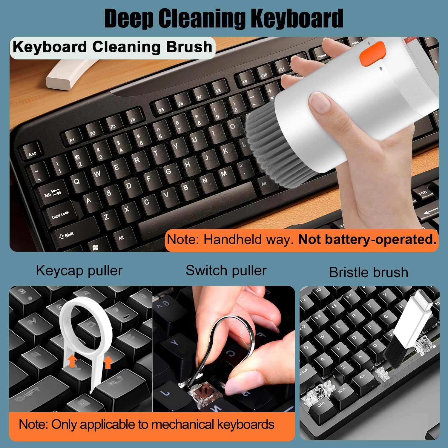 20 in 1 Multifunctional Cleaner Kit for Electronic Devices (White) | Keyboard Cleaning Brush, Headphones Cleaner Kit for AirPods, Multi-Tool for Cleaning Laptop, Earbuds, Camera, Cellphones - view 3