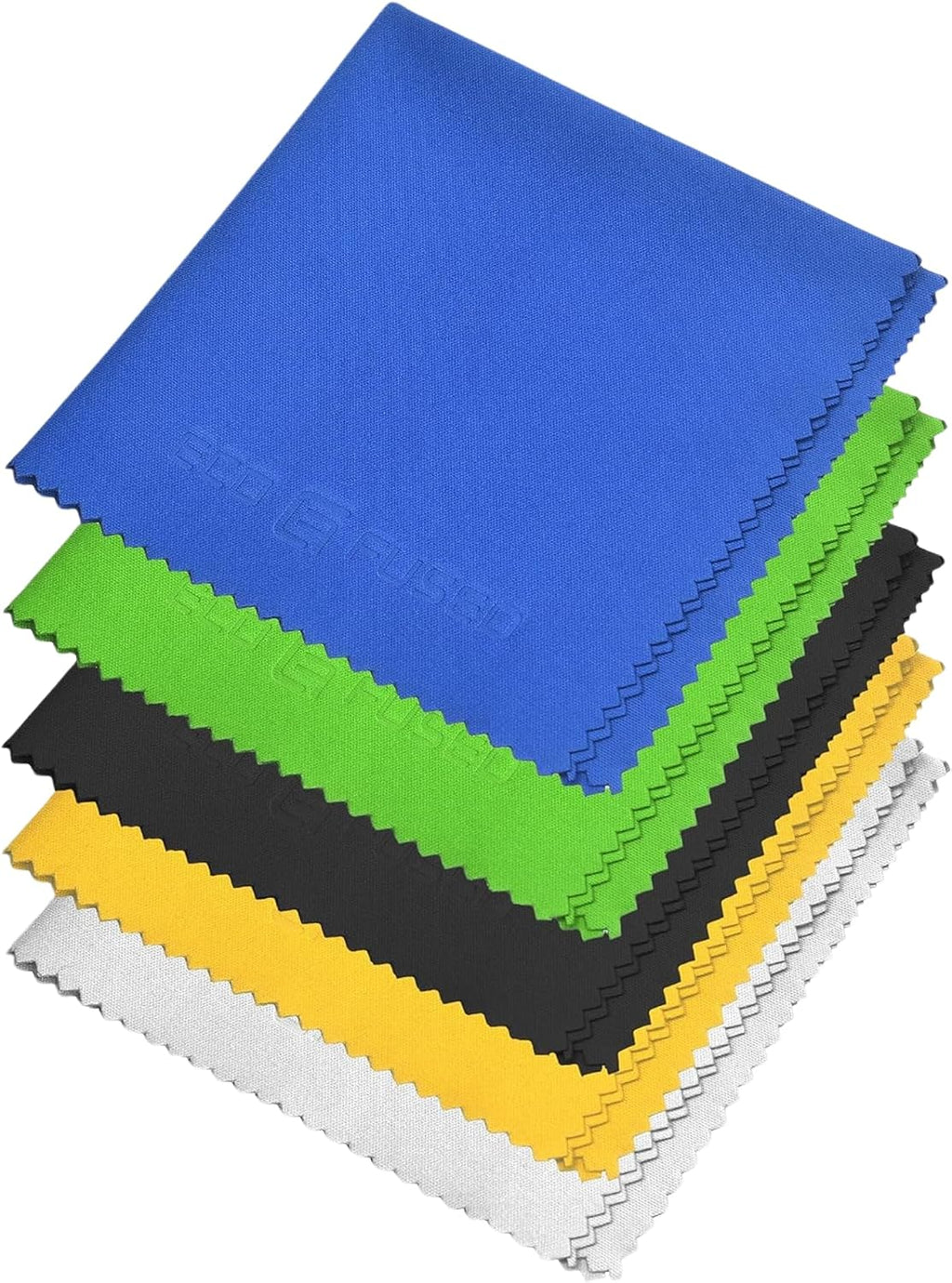 Large Microfiber Cleaning Cloths - 4 Pack - 18 x 18 inch - Perfect for Wide Screen TVs, Large Computer Monitors- Also for Cleaning Glasses, Camera Lenses, Laptops and LCD Screens- Blue/Black - view 4